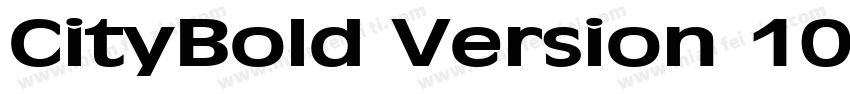 CityBold Version 101字体转换